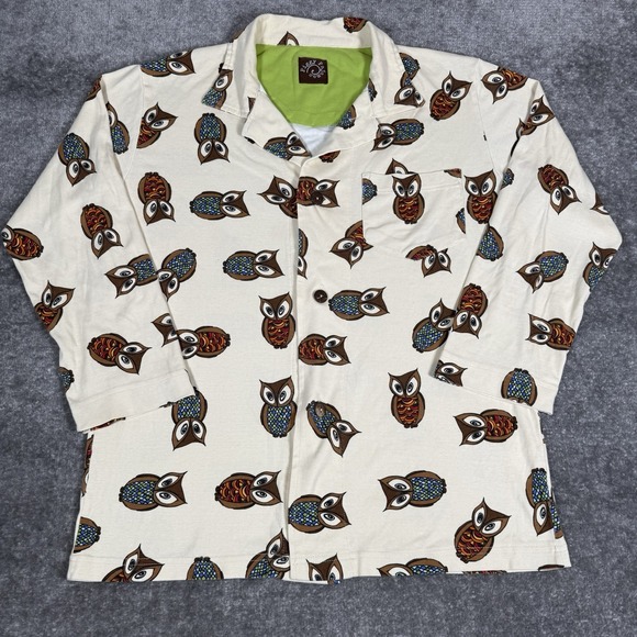 Piggy Pajamas Other - Piggy Pajamas Top Men's‎ Medium Long Sleeve Button Up Organic Cotton Sleepwear